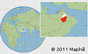 Savanna Style Location Map of Ibri, highlighted parent region