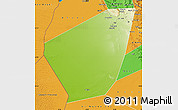 Physical Map of Ibri, political outside