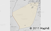Shaded Relief Map of Ibri, desaturated