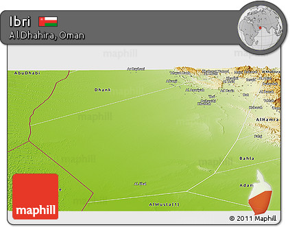 Physical Panoramic Map of Ibri