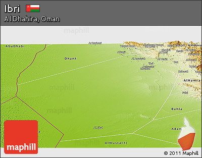 Physical Panoramic Map of Ibri