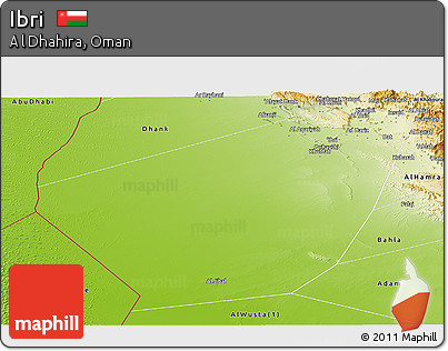 Physical Panoramic Map of Ibri