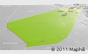 Physical Panoramic Map of Ibri, lighten, desaturated