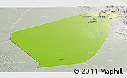 Physical Panoramic Map of Ibri, lighten, semi-desaturated