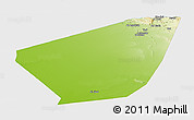 Physical Panoramic Map of Ibri, single color outside