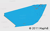 Political Panoramic Map of Ibri, cropped outside
