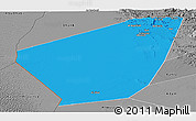 Political Panoramic Map of Ibri, desaturated