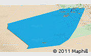 Political Panoramic Map of Ibri, lighten