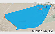 Political Panoramic Map of Ibri, lighten, semi-desaturated
