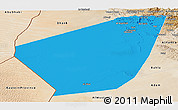 Political Panoramic Map of Ibri, satellite outside