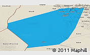 Political Panoramic Map of Ibri, shaded relief outside