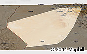 Satellite Panoramic Map of Ibri, darken