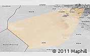 Satellite Panoramic Map of Ibri, desaturated