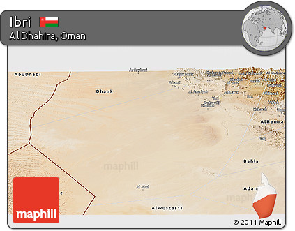 Satellite Panoramic Map of Ibri