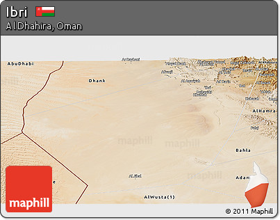 Satellite Panoramic Map of Ibri
