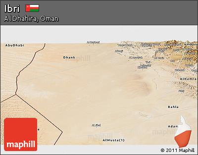 Satellite Panoramic Map of Ibri