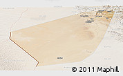 Satellite Panoramic Map of Ibri, lighten