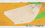 Satellite Panoramic Map of Ibri, political outside