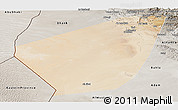 Satellite Panoramic Map of Ibri, semi-desaturated