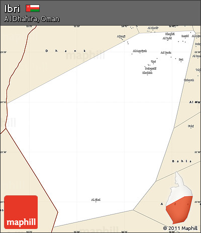 Classic Style Simple Map of Ibri