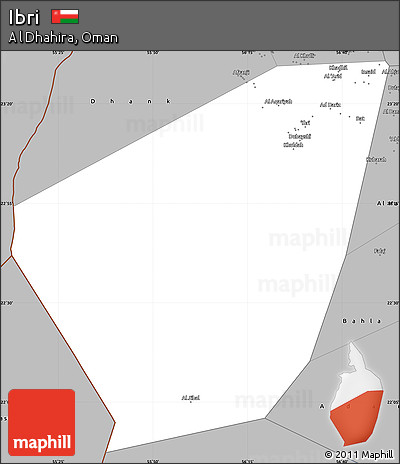 Gray Simple Map of Ibri