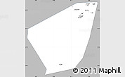 Gray Simple Map of Ibri, single color outside