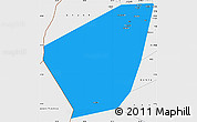 Political Simple Map of Ibri, single color outside, borders and labels