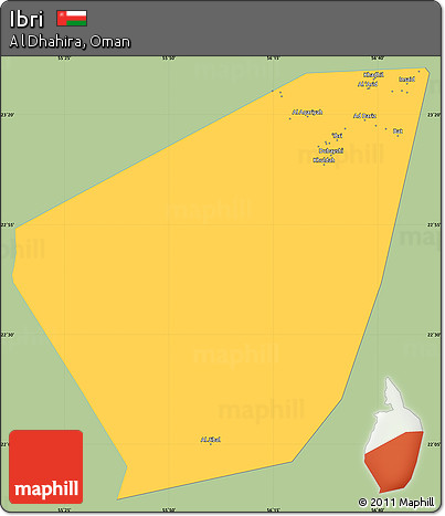 Savanna Style Simple Map of Ibri, single color outside