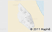 Classic Style 3D Map of Mahdha, single color outside