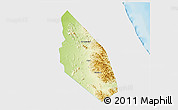 Physical 3D Map of Mahdha, single color outside