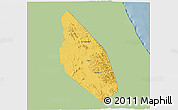 Savanna Style 3D Map of Mahdha, single color outside