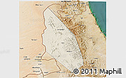 Shaded Relief 3D Map of Mahdha, satellite outside