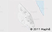 Silver Style 3D Map of Mahdha, single color outside