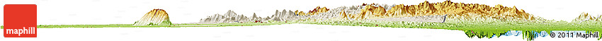 Shaded Relief Horizon Map of Mahdha, physical outside