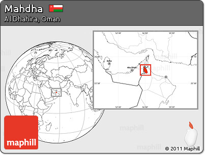 Blank Location Map of Mahdha