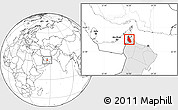Blank Location Map of Mahdha, highlighted country