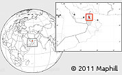 Blank Location Map of Mahdha, highlighted parent region, within the entire country
