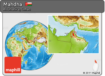 Physical Location Map of Mahdha