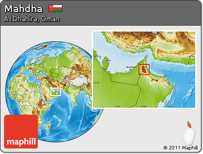 Physical Location Map of Mahdha