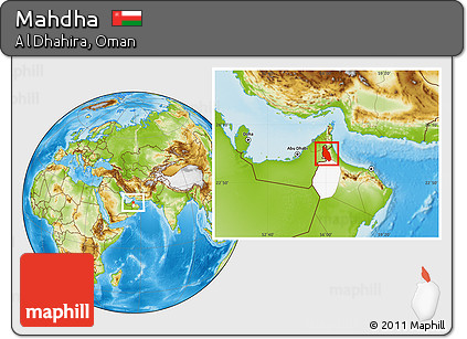 Physical Location Map of Mahdha, highlighted parent region
