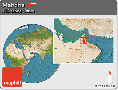 Satellite Location Map of Mahdha