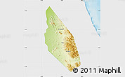 Physical Map of Mahdha, single color outside