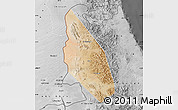 Satellite Map of Mahdha, desaturated
