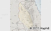 Shaded Relief Map of Mahdha, semi-desaturated