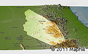 Physical Panoramic Map of Mahdha, darken