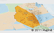 Political Panoramic Map of Mahdha, lighten