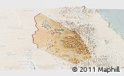 Satellite Panoramic Map of Mahdha, lighten