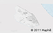 Silver Style Panoramic Map of Mahdha, single color outside