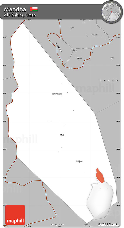 Gray Simple Map of Mahdha