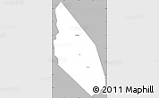 Gray Simple Map of Mahdha, single color outside